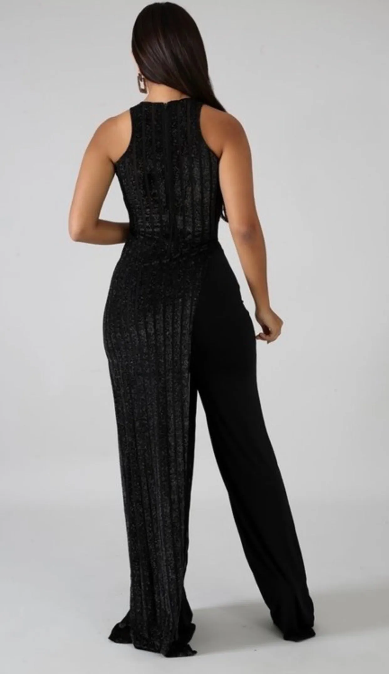 Fight Night Palazzo High Slit Maxi & Pants Set