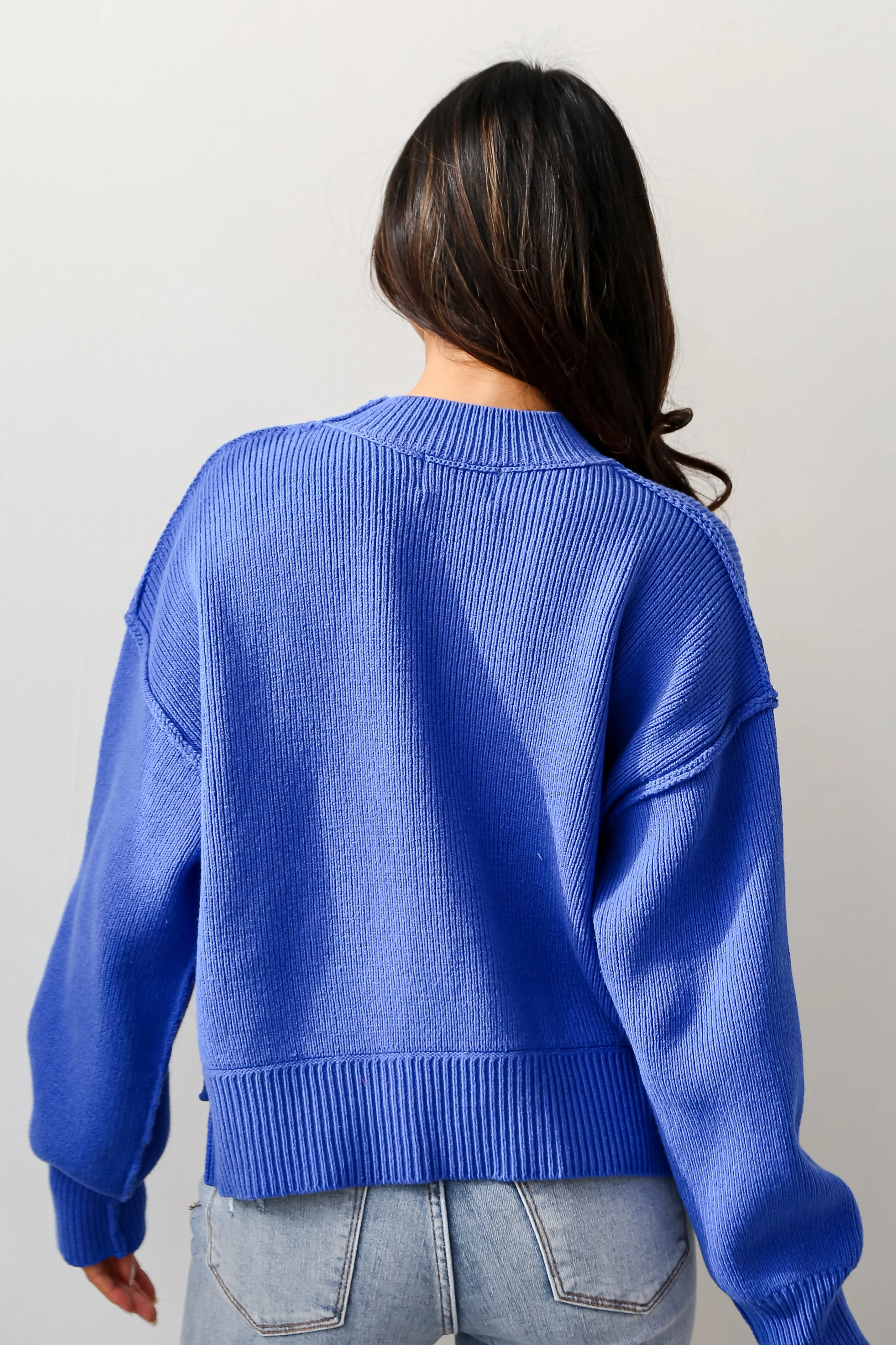 FINAL SALE - Iconic Persona Blue Sweater