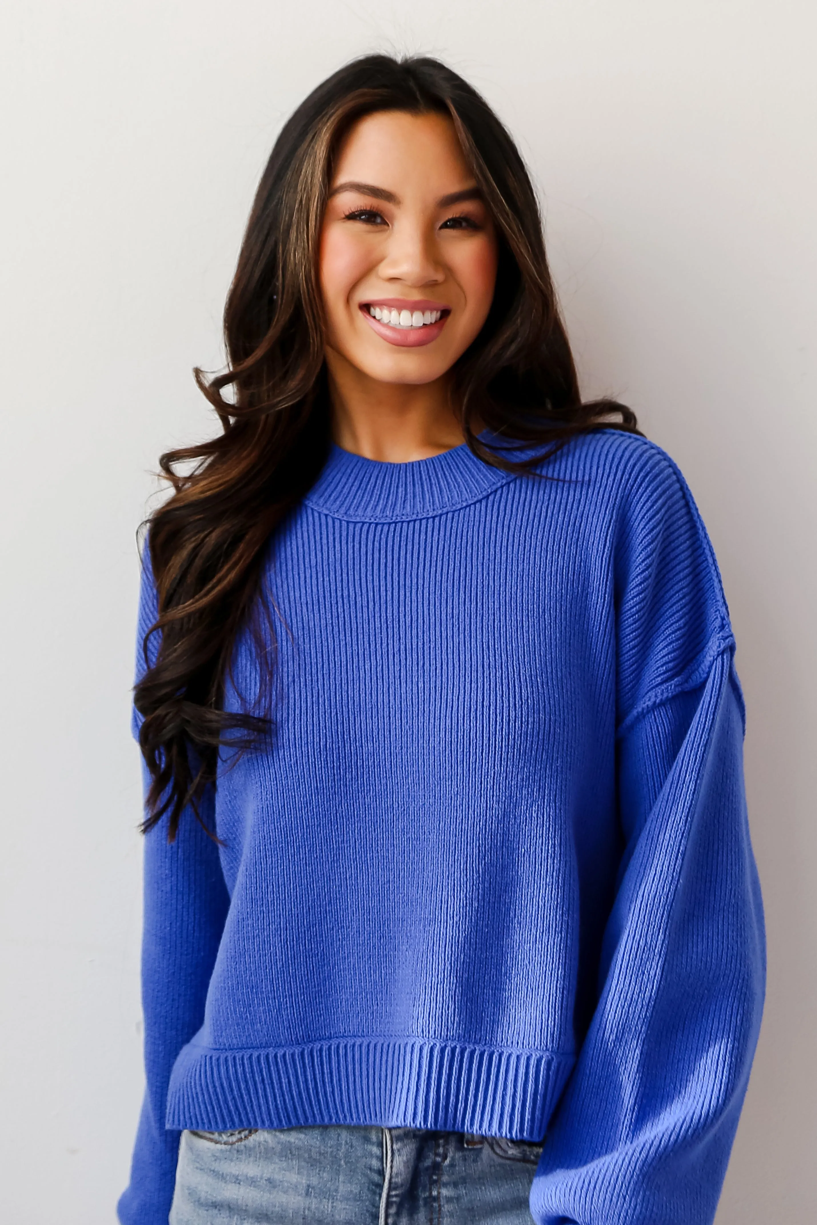 FINAL SALE - Iconic Persona Blue Sweater