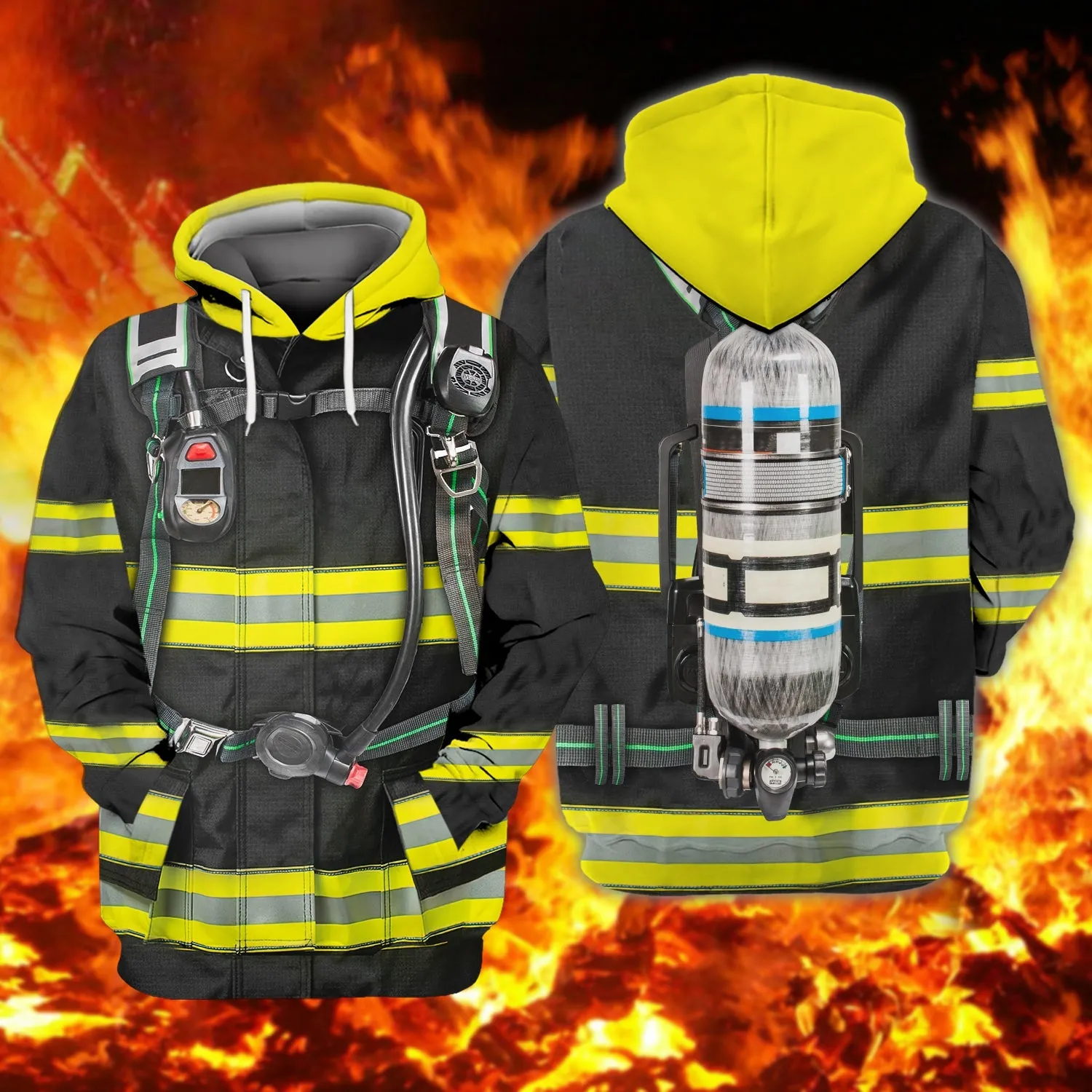 Firefighter Uniform Christmas 3D Full Print Sweatshirt Hoodie Bomber, Perfect Gift for Firefighter