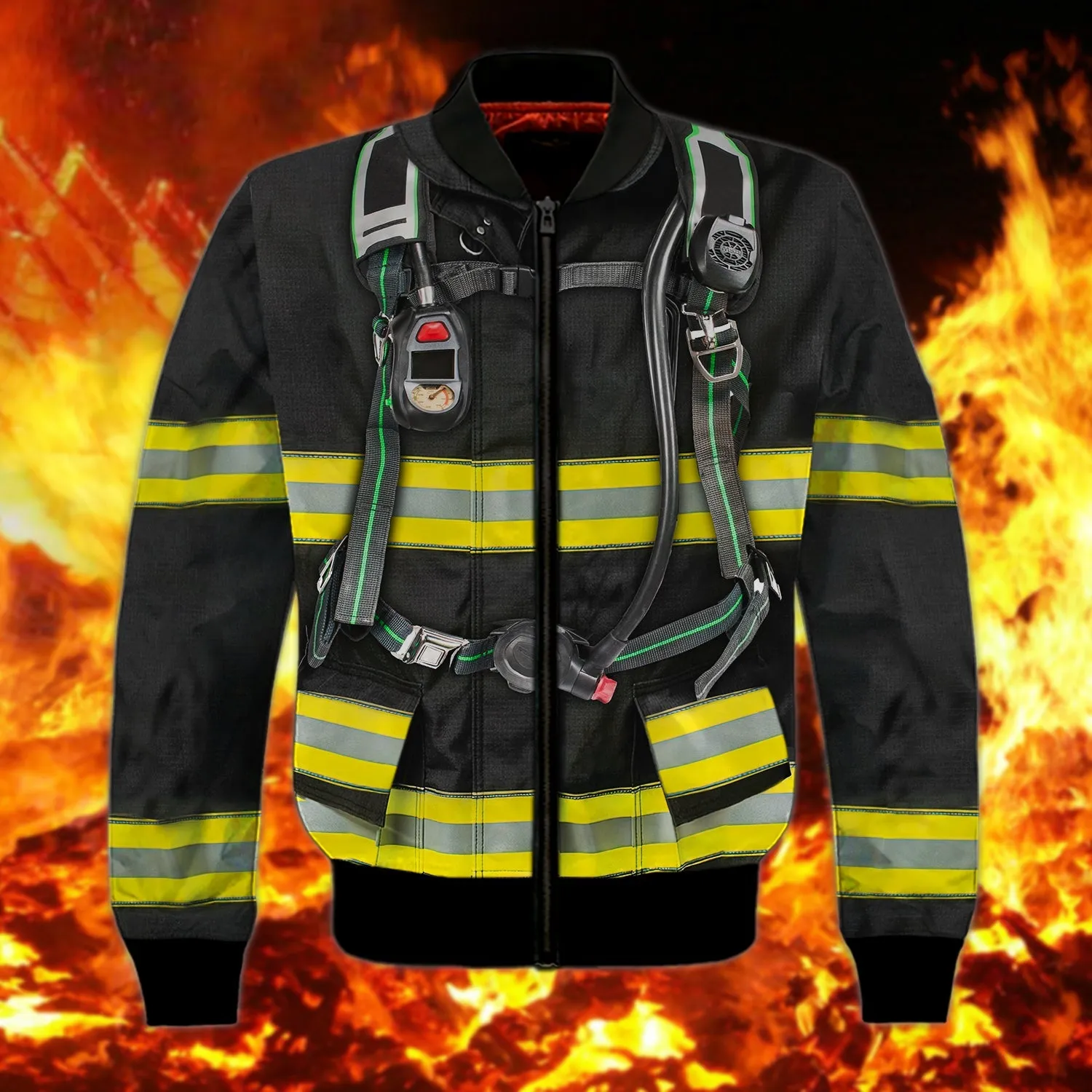 Firefighter Uniform Christmas 3D Full Print Sweatshirt Hoodie Bomber, Perfect Gift for Firefighter