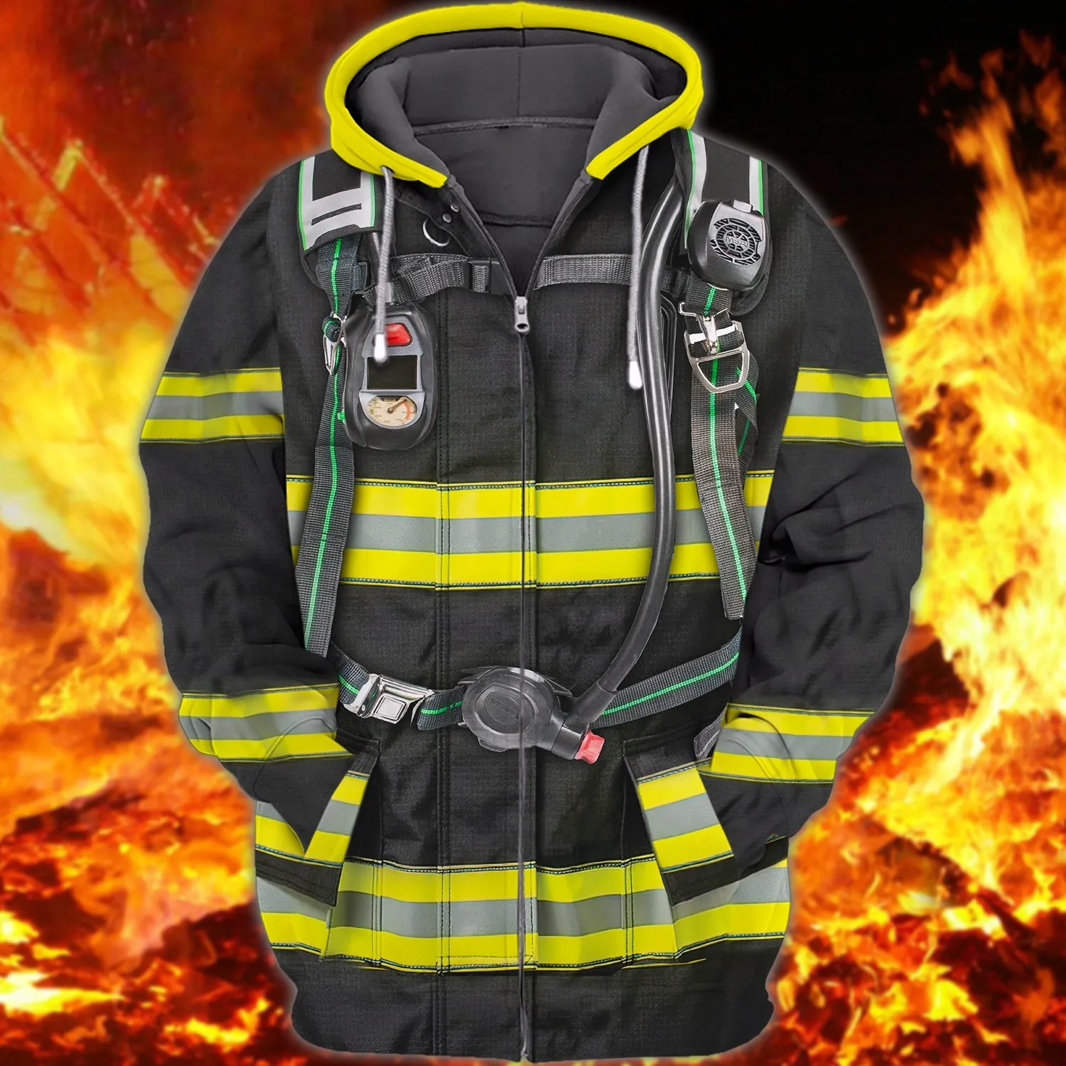 Firefighter Uniform Christmas 3D Full Print Sweatshirt Hoodie Bomber, Perfect Gift for Firefighter