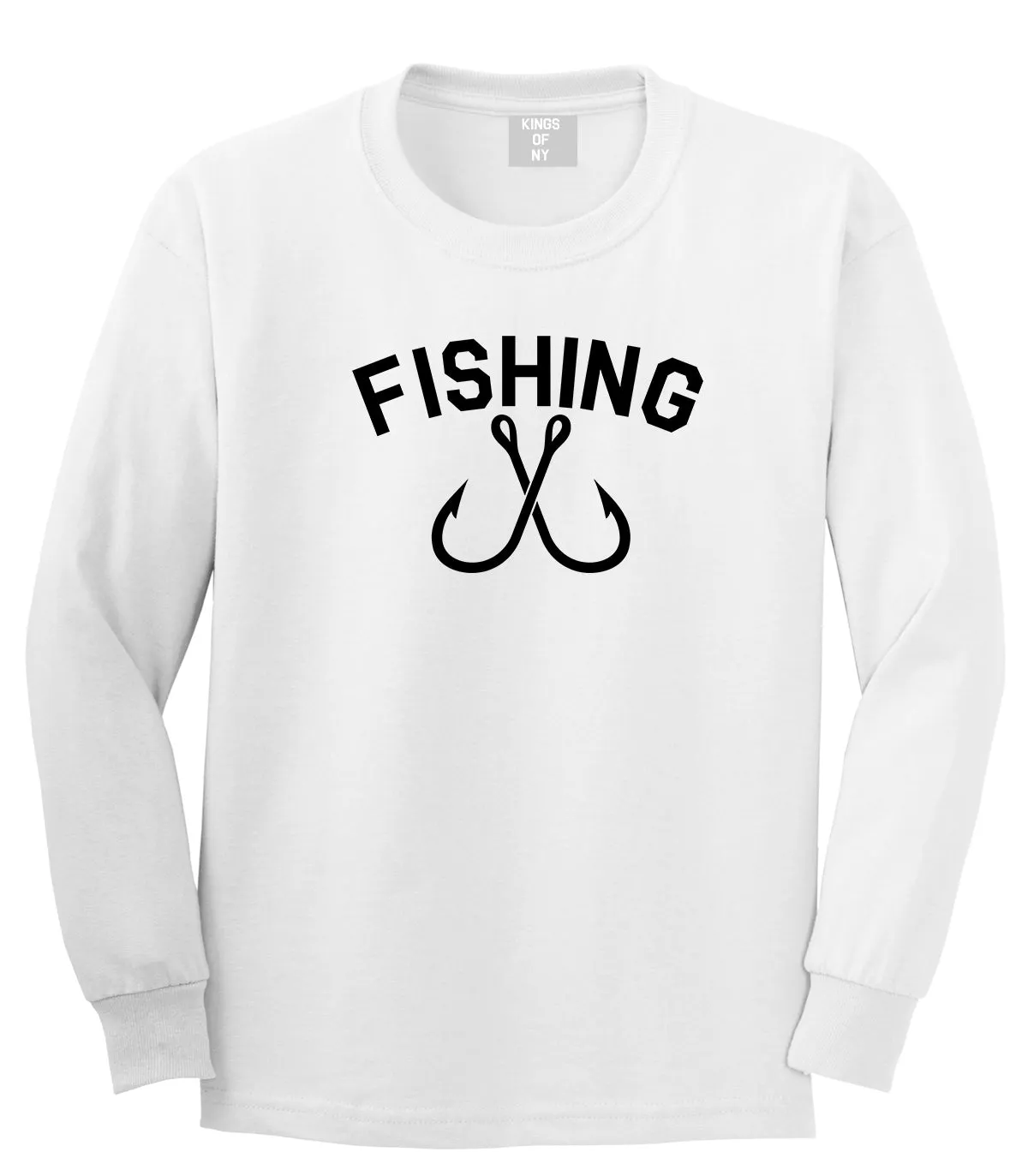 Fishing Hook Logo Mens Long Sleeve T-Shirt