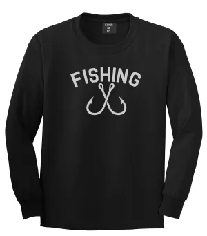 Fishing Hook Logo Mens Long Sleeve T-Shirt