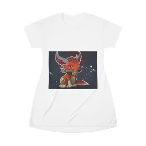 Foxxy All Over Print T-Shirt Dress