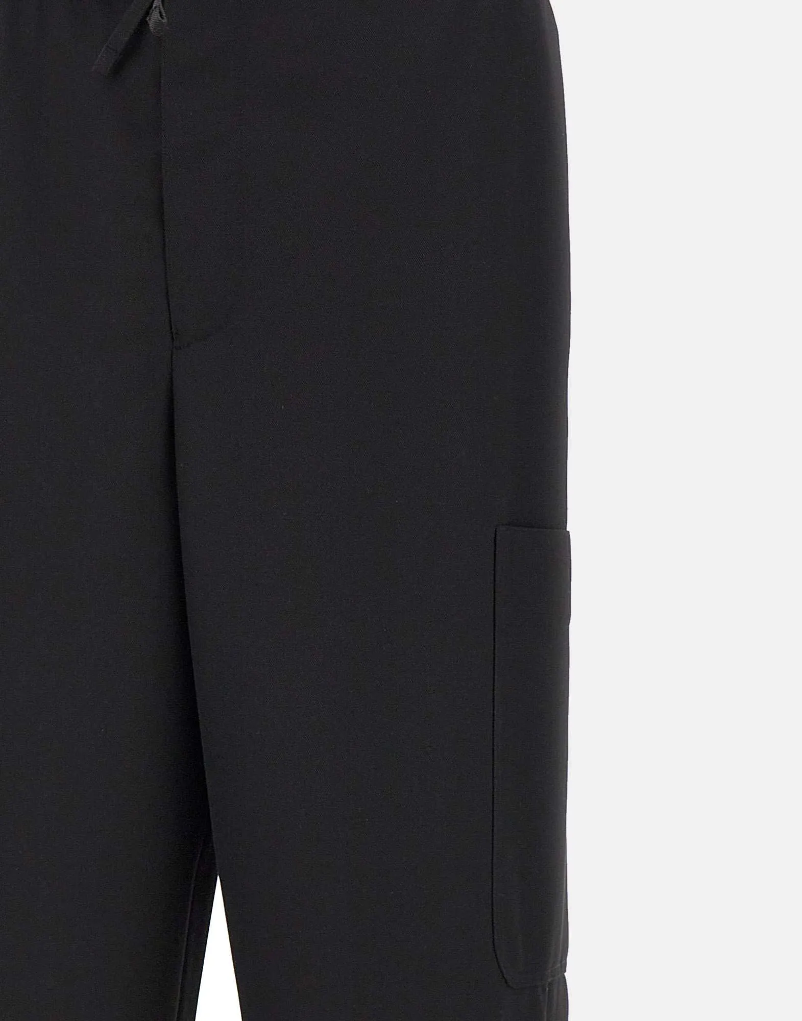 Fresh Wool Cargo Trousers in Black