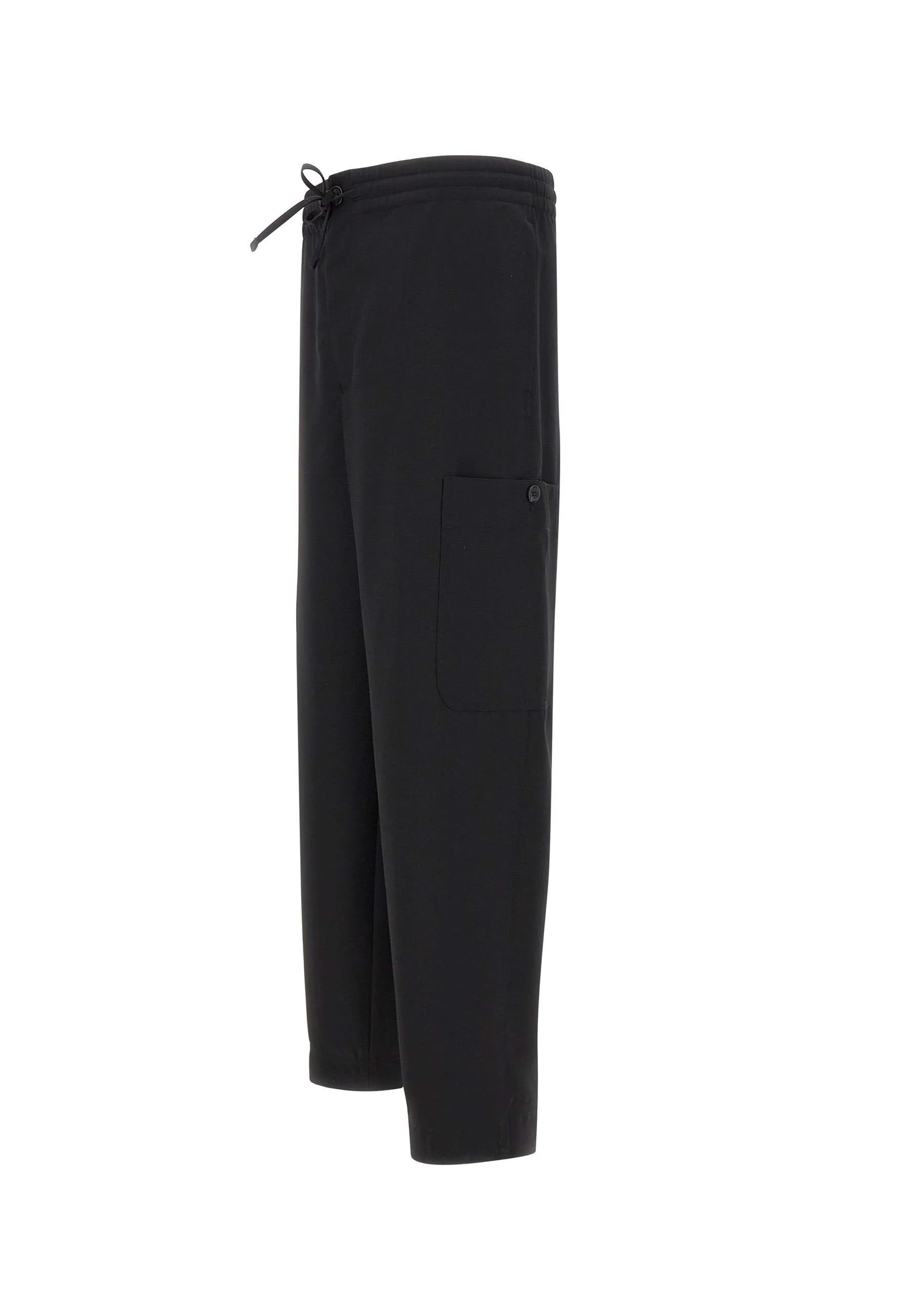 Fresh Wool Cargo Trousers in Black