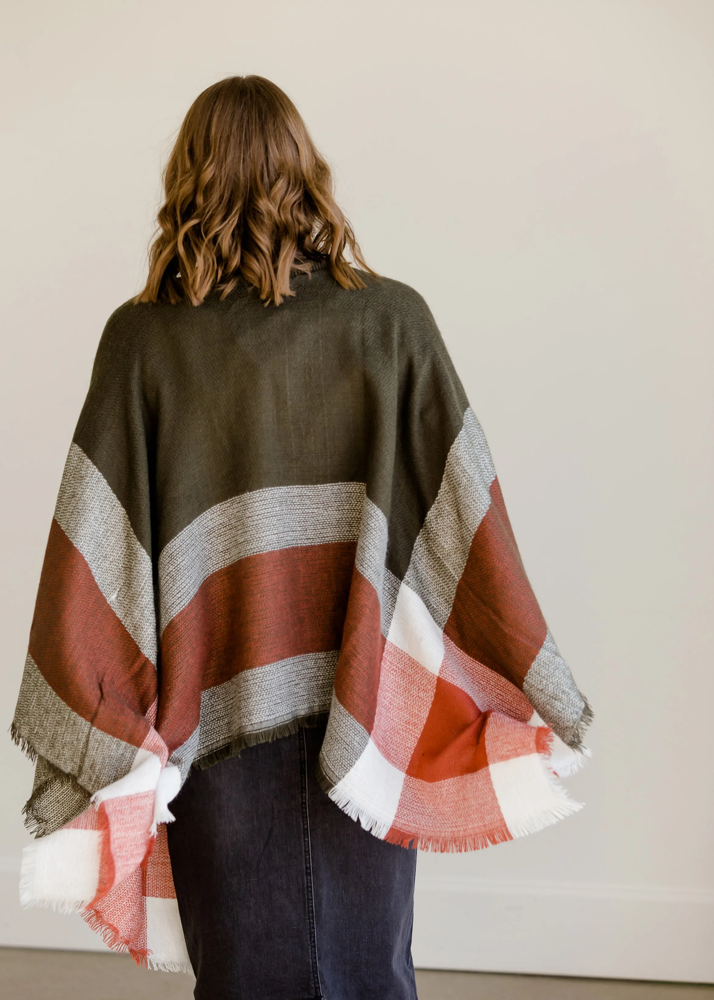 Fringe Turtleneck Poncho - FINAL SALE