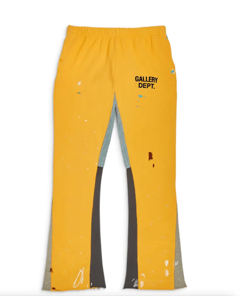 Gallery Department GD Logo Flare Sweatpants Yellow