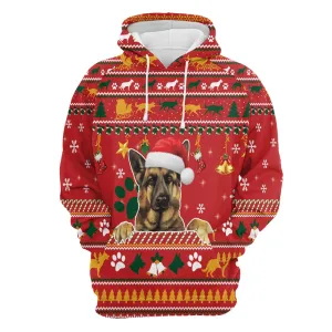 German Shepherd Waiting For Christmas All Over Print 3D Hoodie For Men And Women, Best Gift For Dog lovers, Best Outfit Christmas