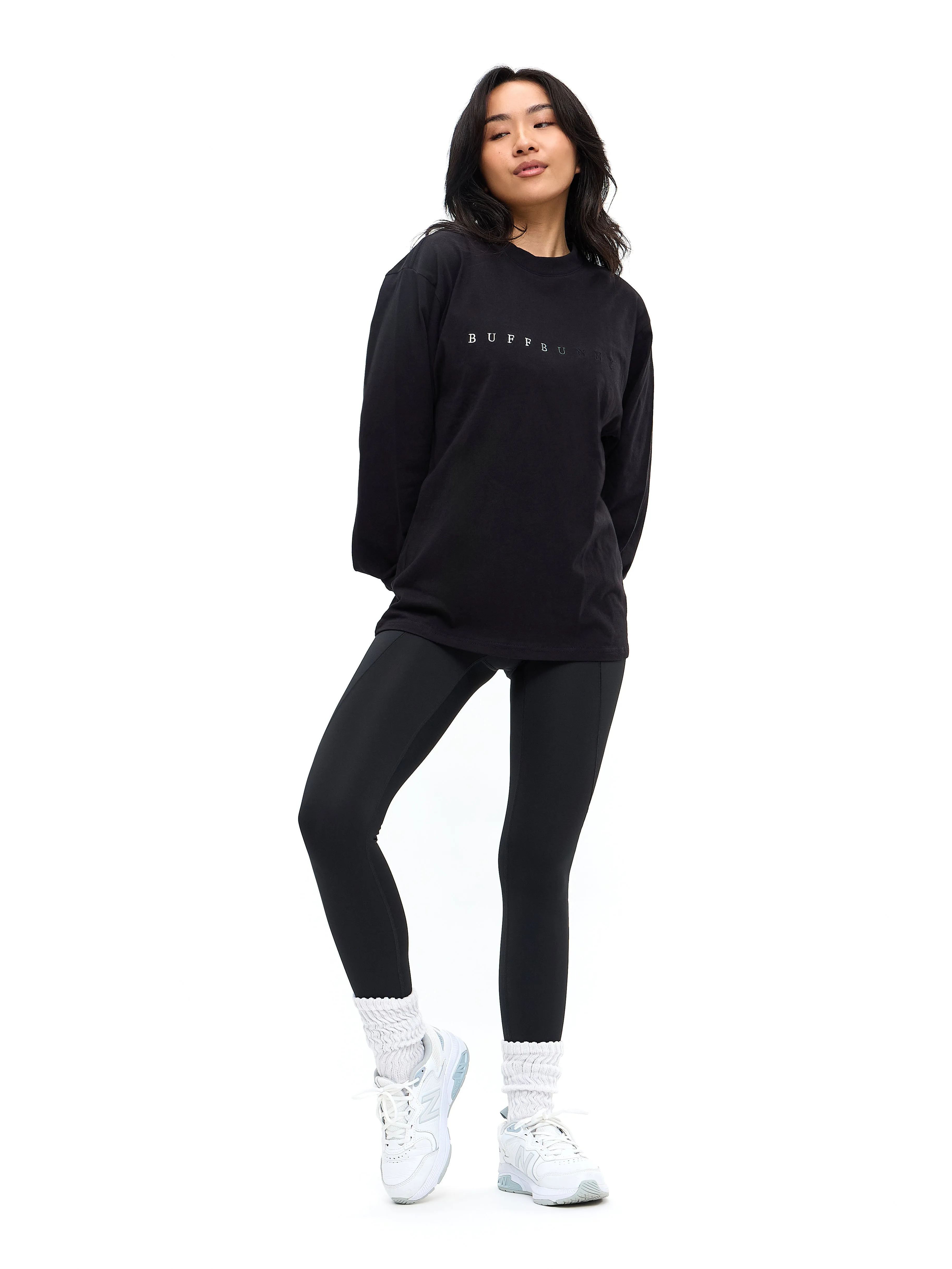 Gradient Long Sleeve Tee - Black