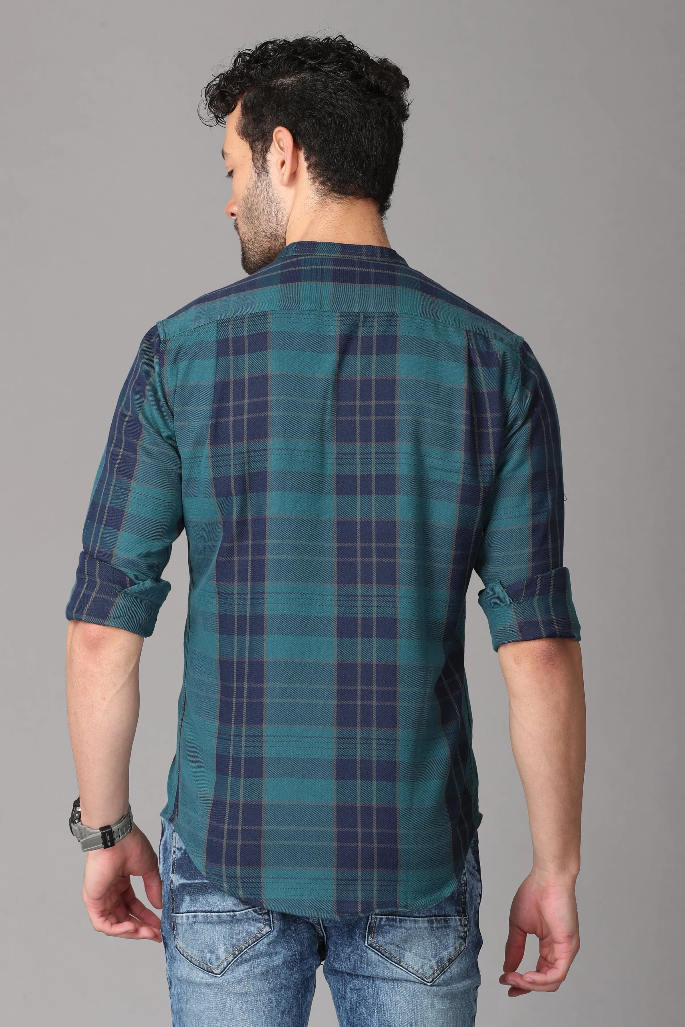 Green Checks Flannel Shirt