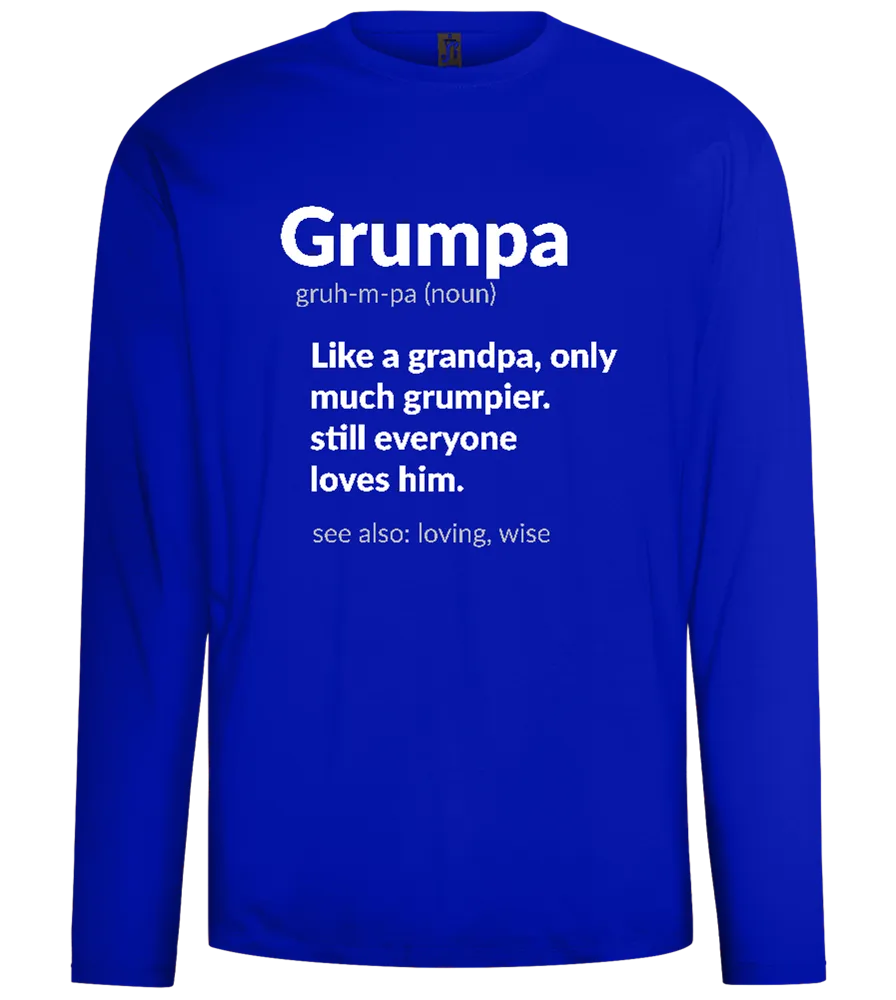 Grumpa Definition Design - Comfort men's long sleeve t-shirt