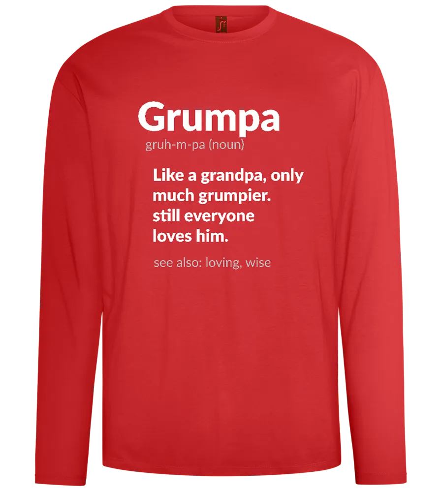 Grumpa Definition Design - Comfort men's long sleeve t-shirt