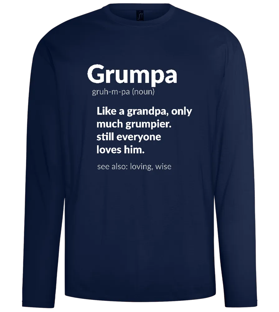 Grumpa Definition Design - Comfort men's long sleeve t-shirt