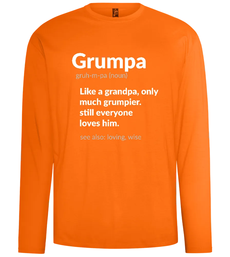 Grumpa Definition Design - Comfort men's long sleeve t-shirt