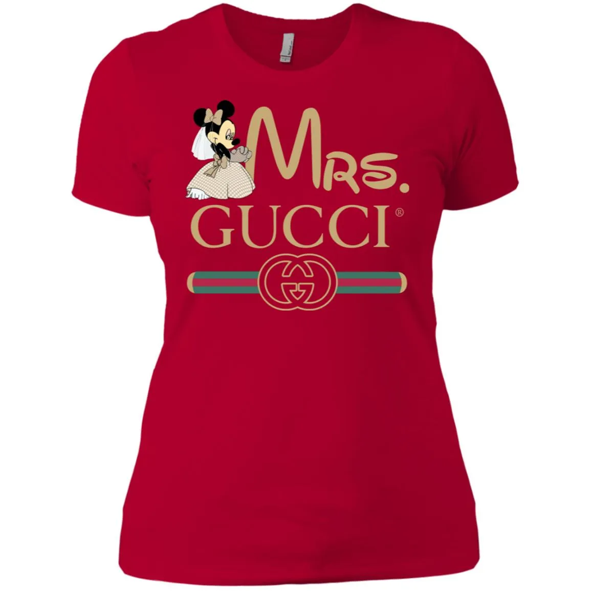 Gucci Couple Disney Minnie Valentine's Day T-shirt Women Cotton T-Shirt