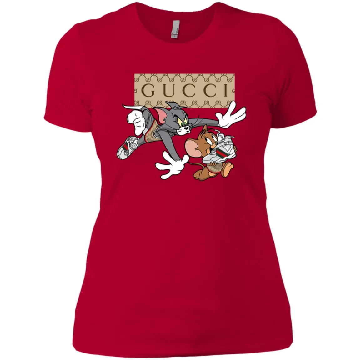 Gucci Tom And Jerry Cartoon T-shirt Women Cotton T-Shirt