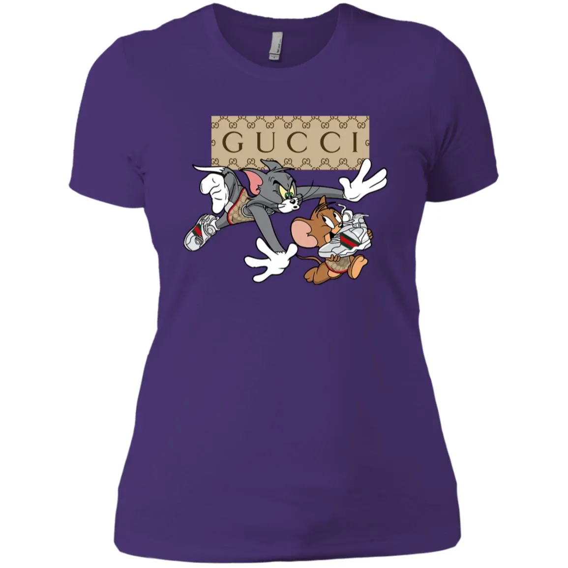 Gucci Tom And Jerry Cartoon T-shirt Women Cotton T-Shirt