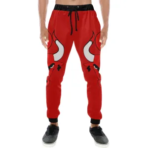 HATHOR BULLS RED Men's All Over Print Sweatpants