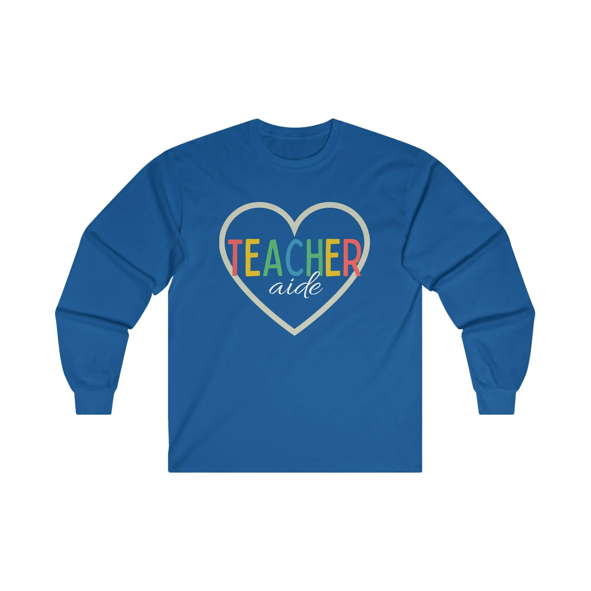 Heart Teacher Aide Long Sleeve Shirt