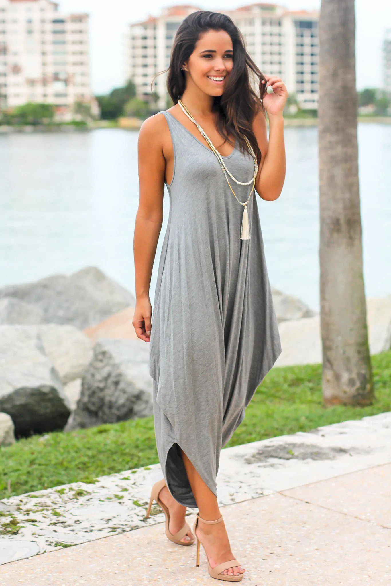 Heather Gray Jumpsuit