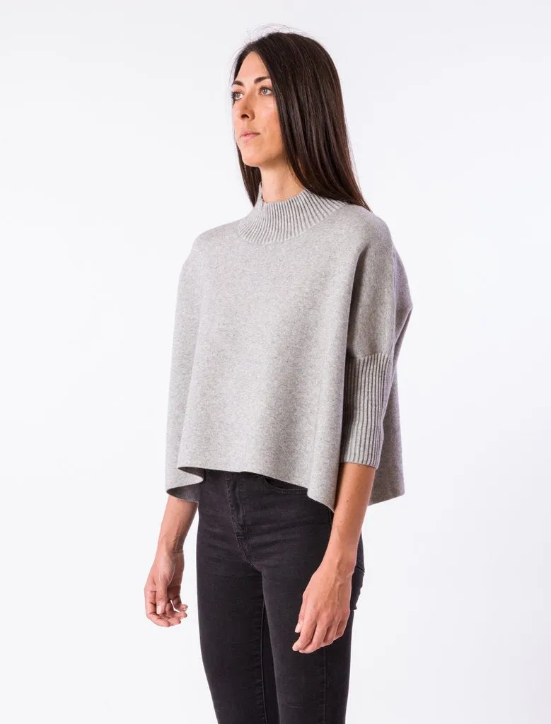 Heather Grey Aja Crop Sweater