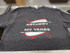 Hit or Miss Bigfoot "Archery Runs In My Vanes" T-Shirt