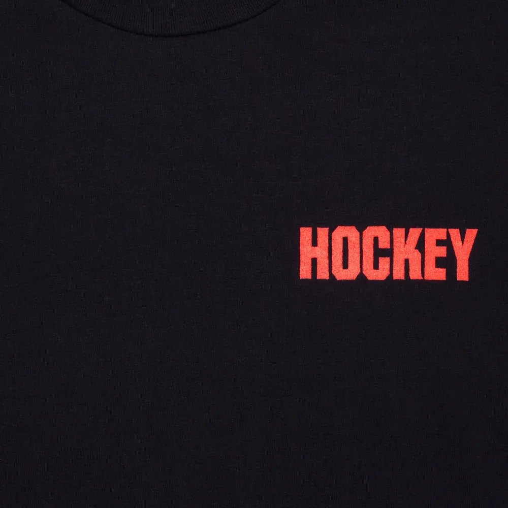 HOCKEY FLAMABLE T SHIRT BLACK