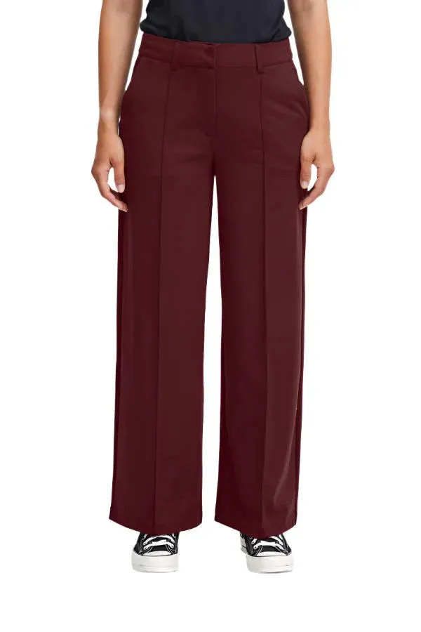 ICHI Kate Office Long Wide Pants in Port Royal