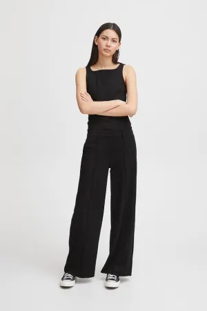 ICHI Kate Office Wide Pants full length  Black