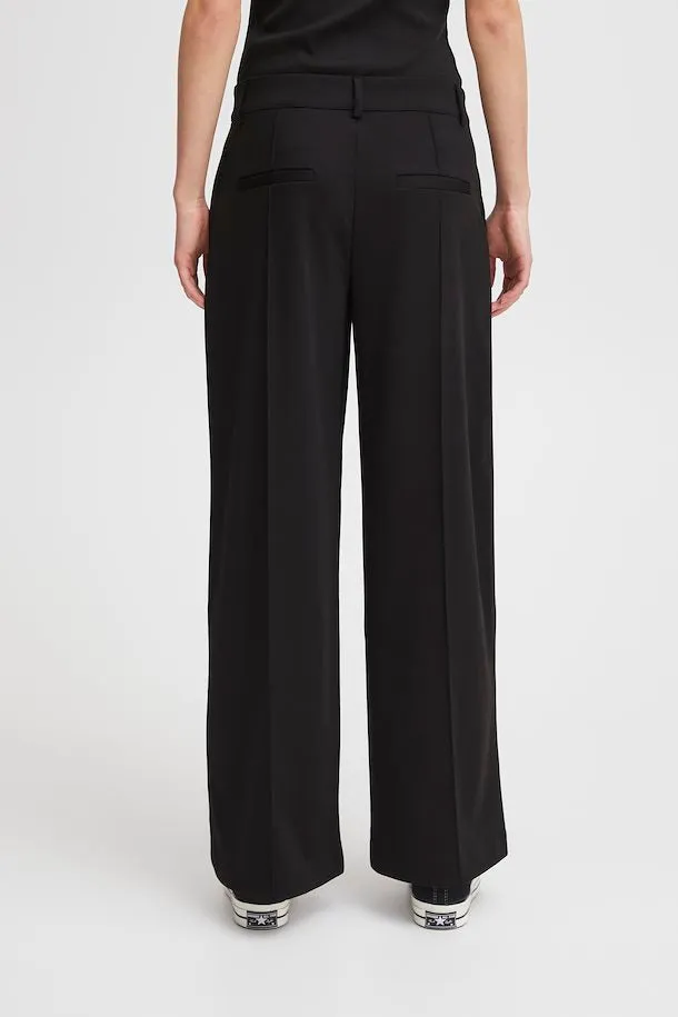 ICHI Kate Office Wide Pants full length  Black