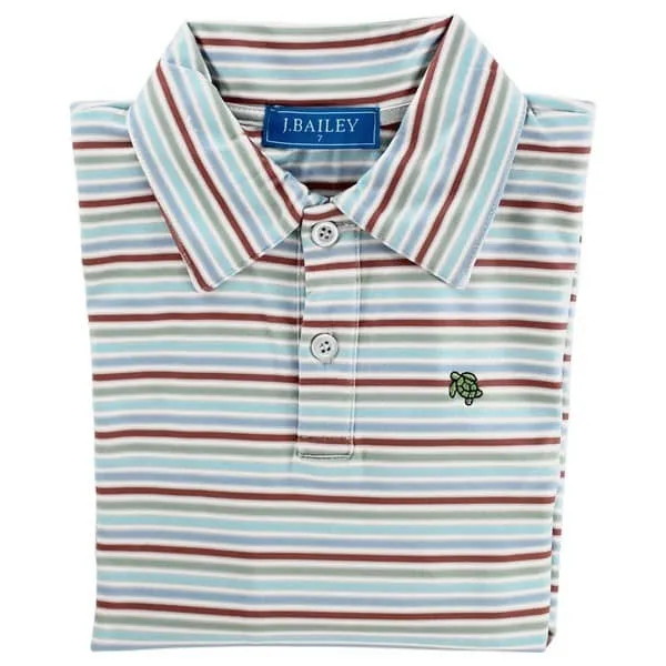 J. Bailey L/S Striped Performance Polo 5107