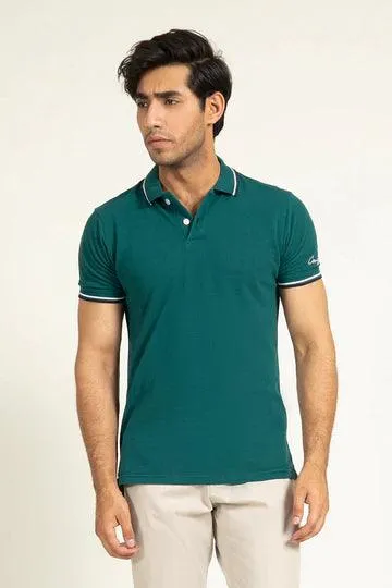 Jade Lined Collar Polo