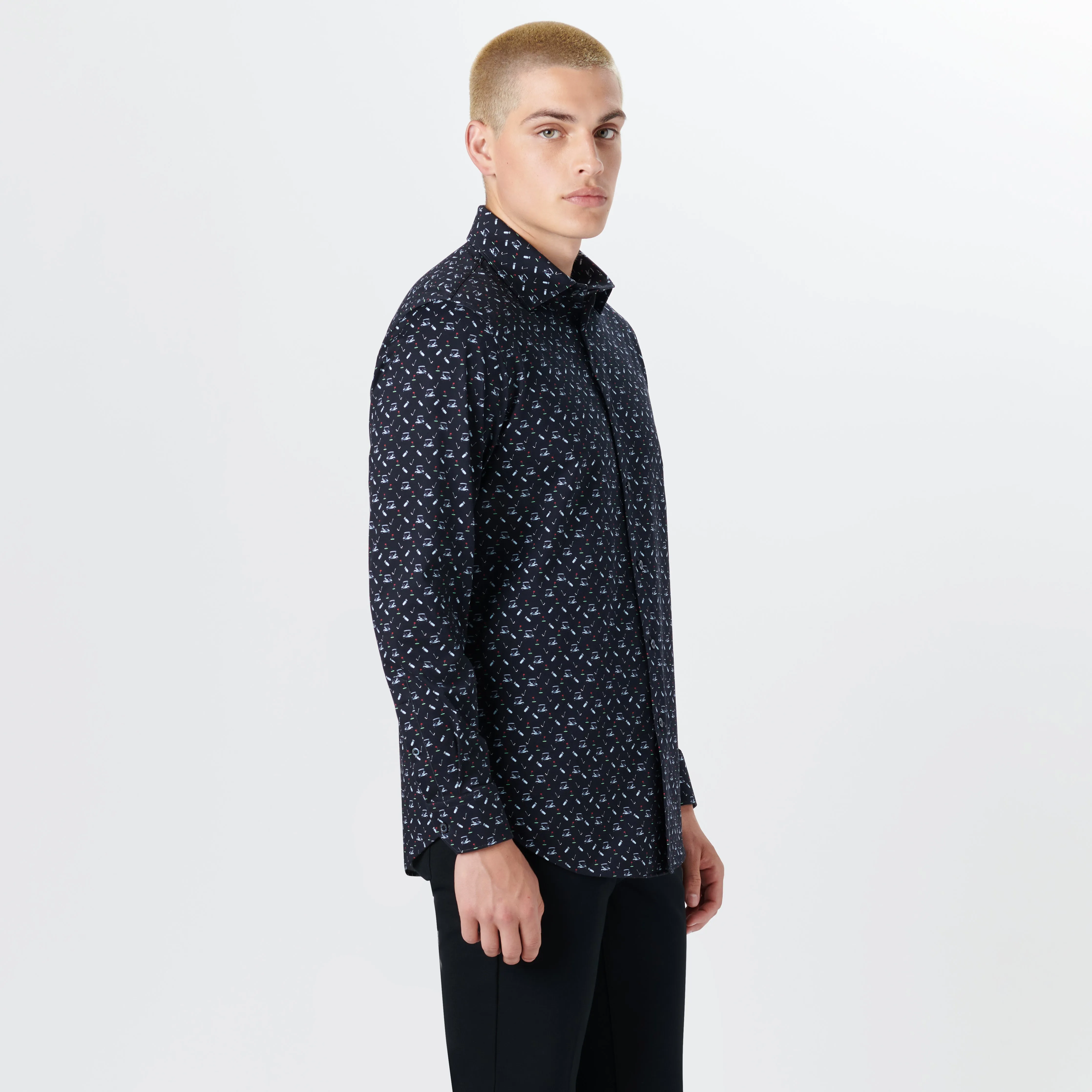 JAMES Golf Print OoohCotton Twill Shirt