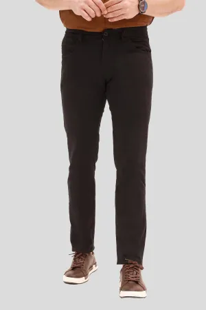 Jet Black Stretchy Cotton Chinos - S22 - MC0016R