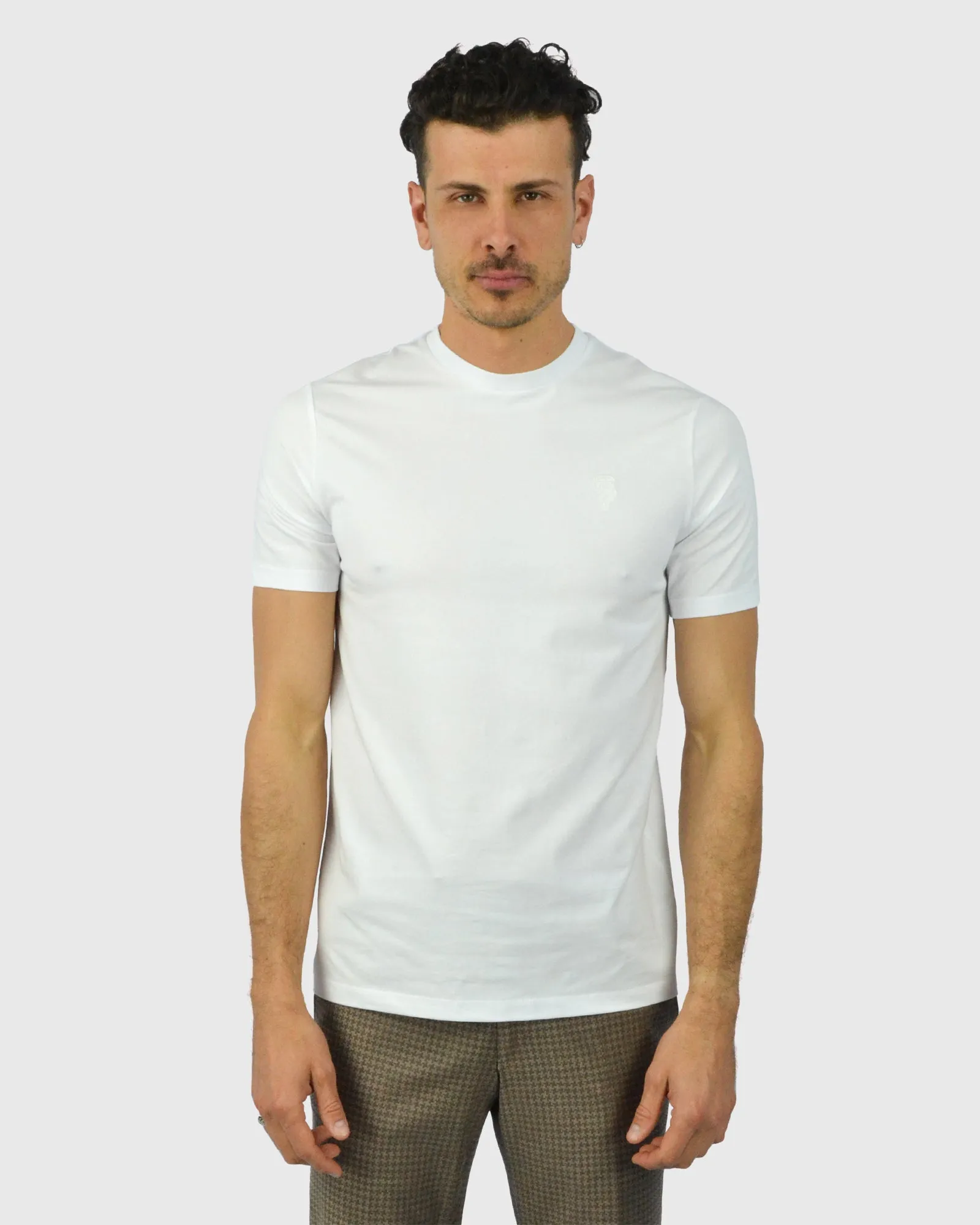 KARL LAGERFELD 755055 SS WHITE CREW T-SHIRT