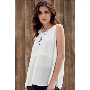 Ketty More Women Round Neck Chiffon Comfort Tank Top-KMWSB853