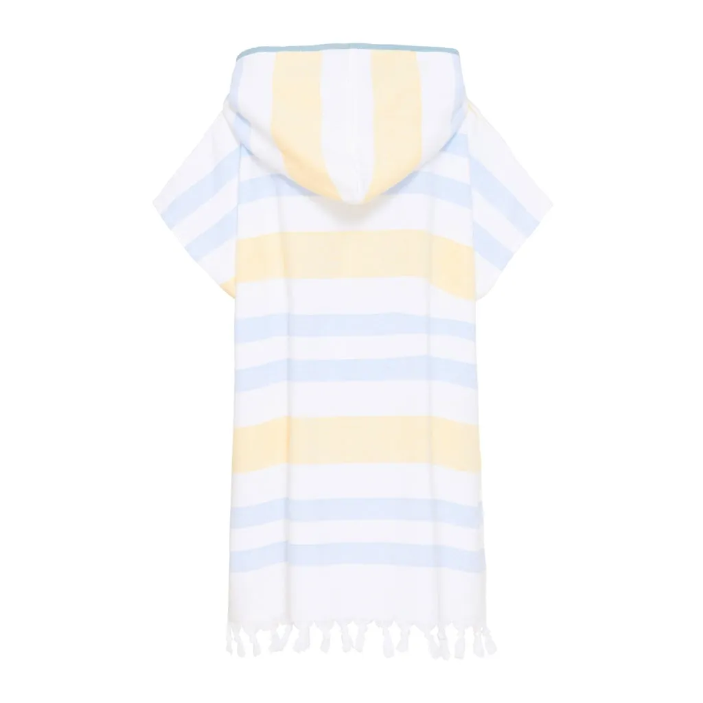 Kids Bondi Beach Poncho - Corn/White