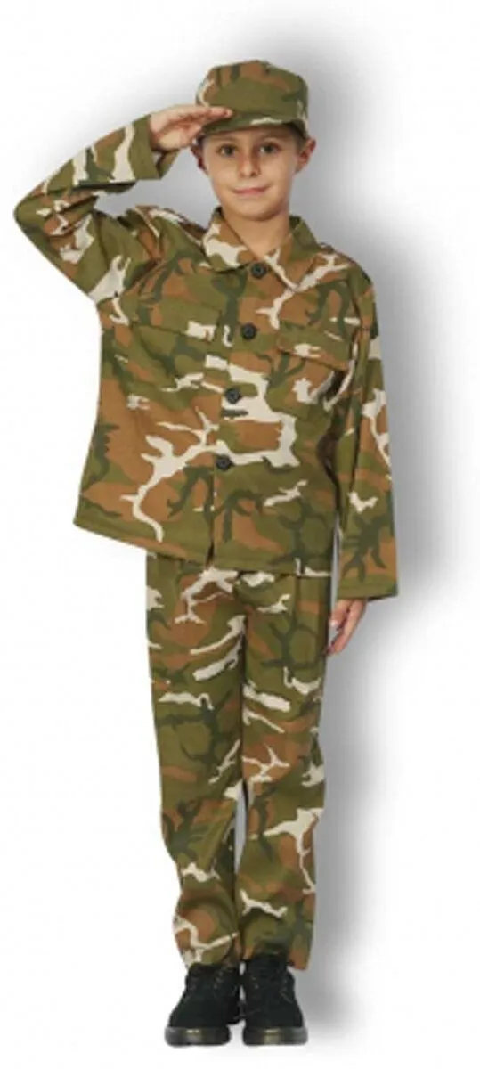 Kids Children’s Armed Forces Camouflage Fancy Dress Costumes Complete Outfit