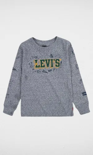 Kids Levi's Long Sleeve T-shirt  (Yellow &Green Logo)