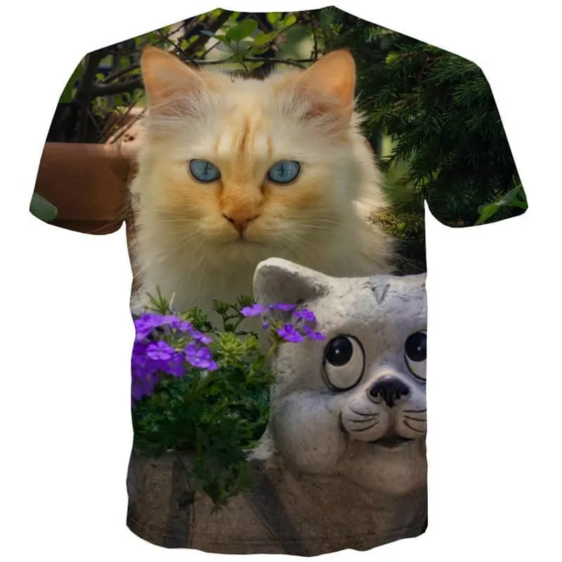 kitten t shirt 3D tshirt cat pet art costume Casual men