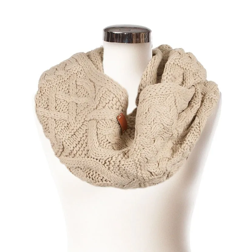 Ladies Cable Snood Scarf