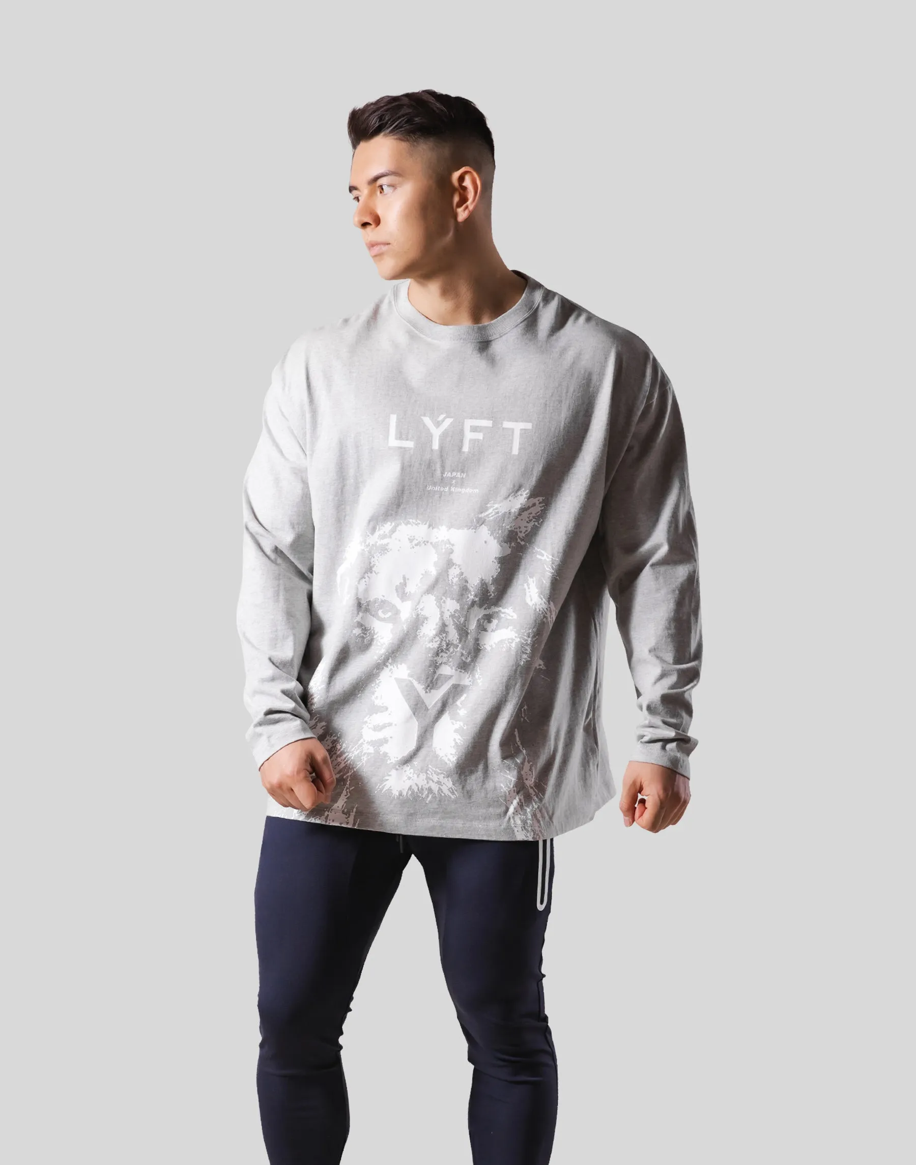 Lion Long Sleeve T-Shirt - Grey