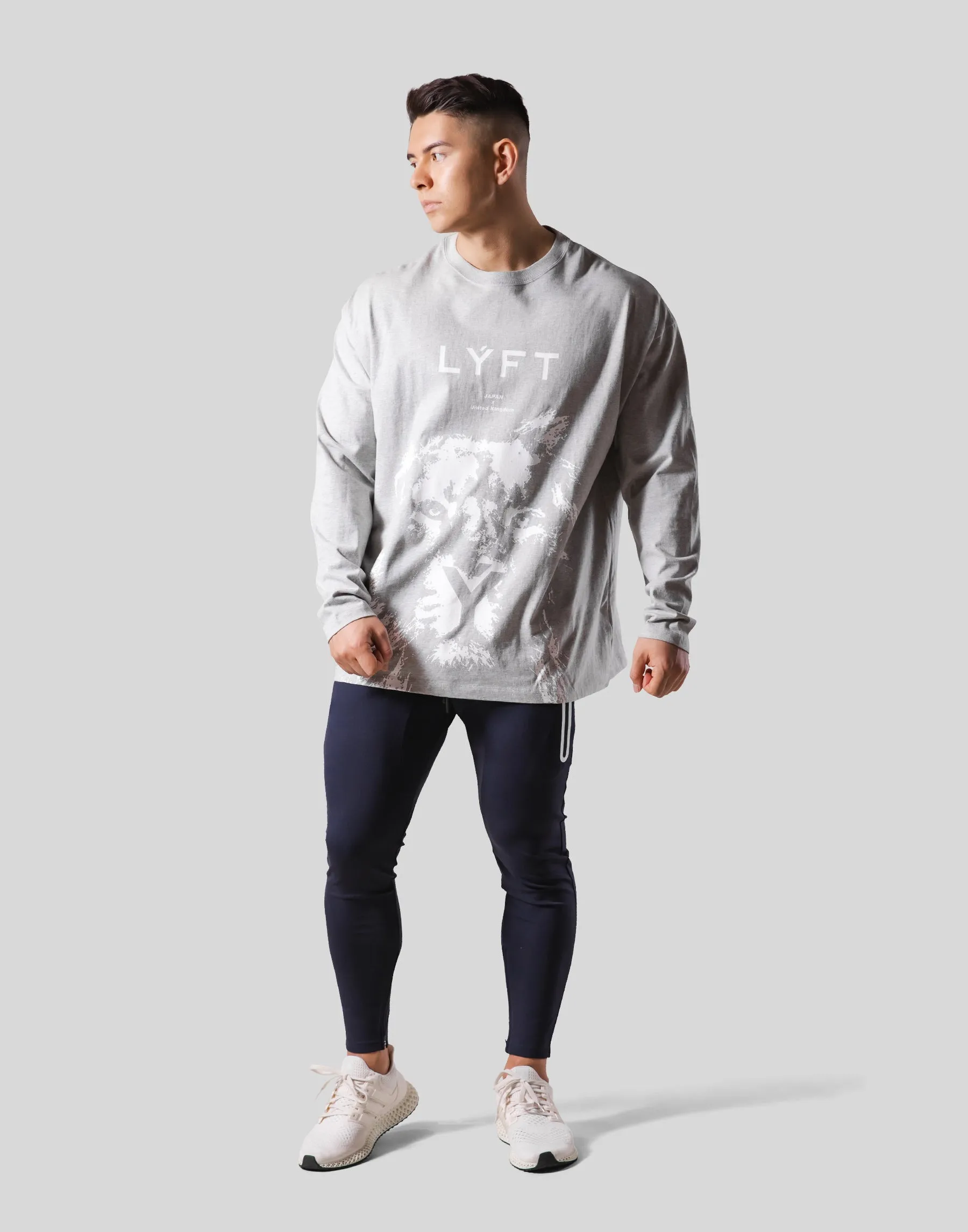 Lion Long Sleeve T-Shirt - Grey