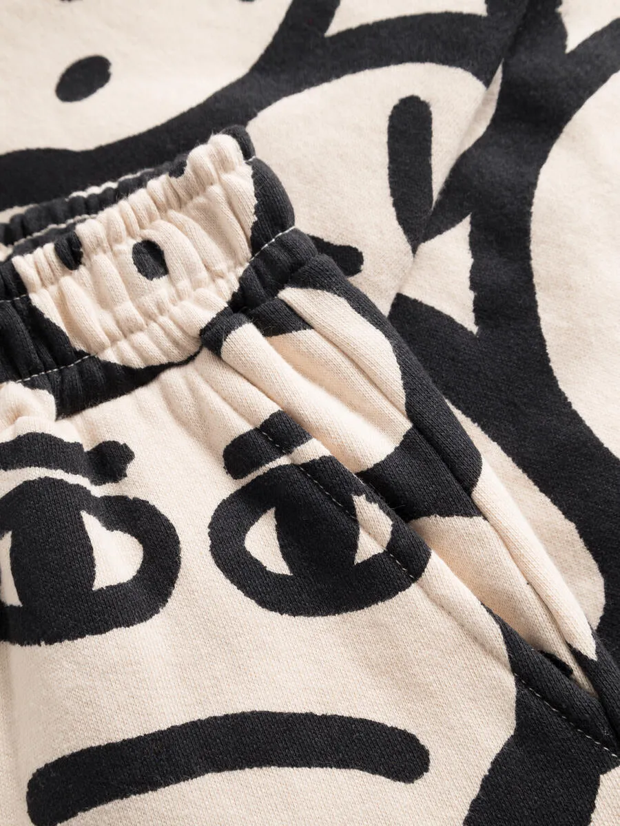 Little Man Happy SILLY FACES SWEATPANTS | OFF-WHITE