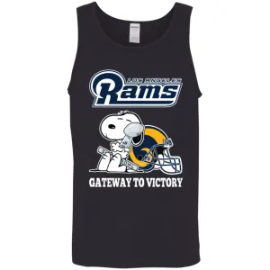 Los Angeles Rams Gateway To Victory Super Bowl 2019 Snoopy Football Nfl Men Cotton Tank