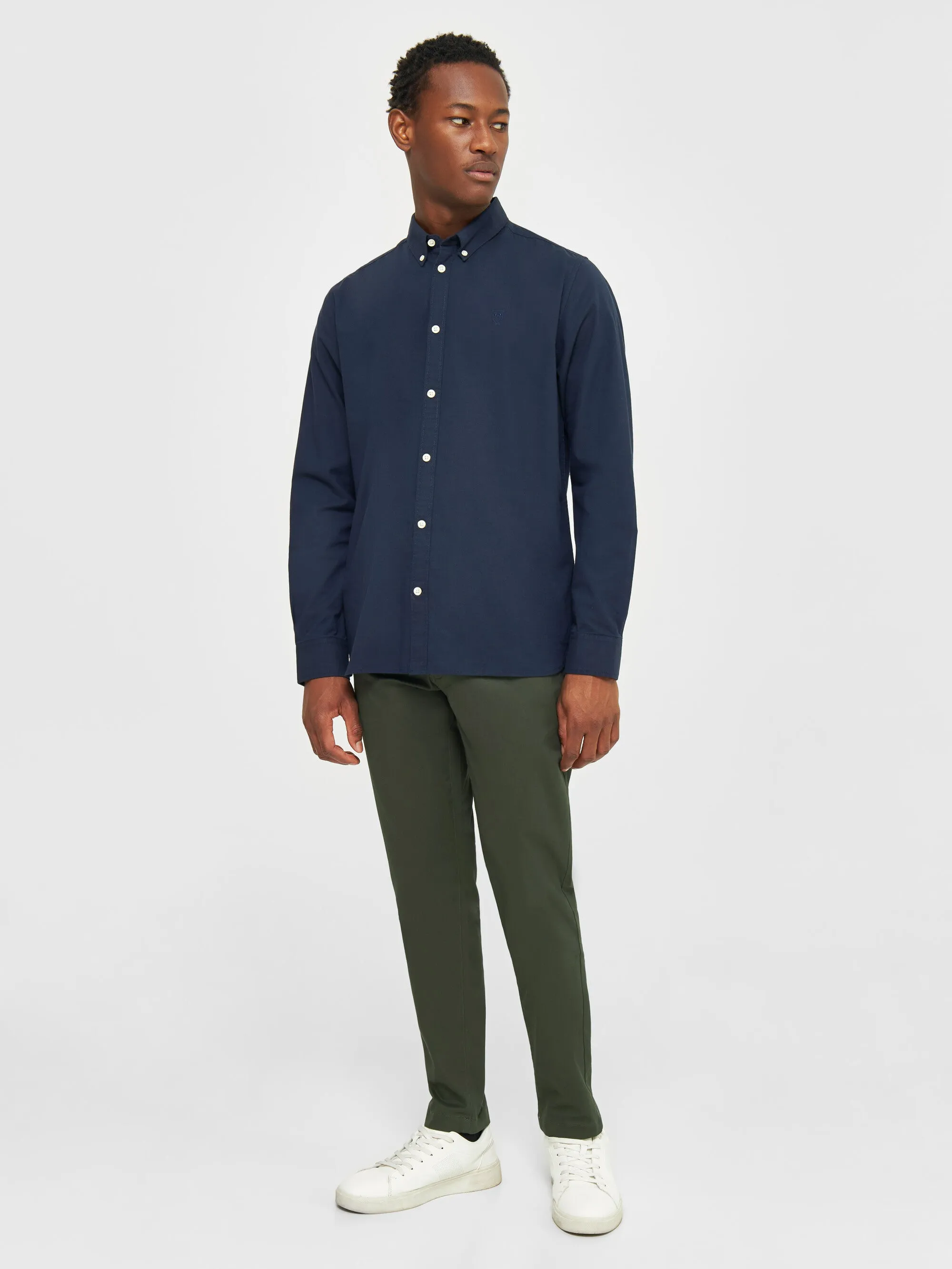 LUCA slim twill chino pants - Forrest Night