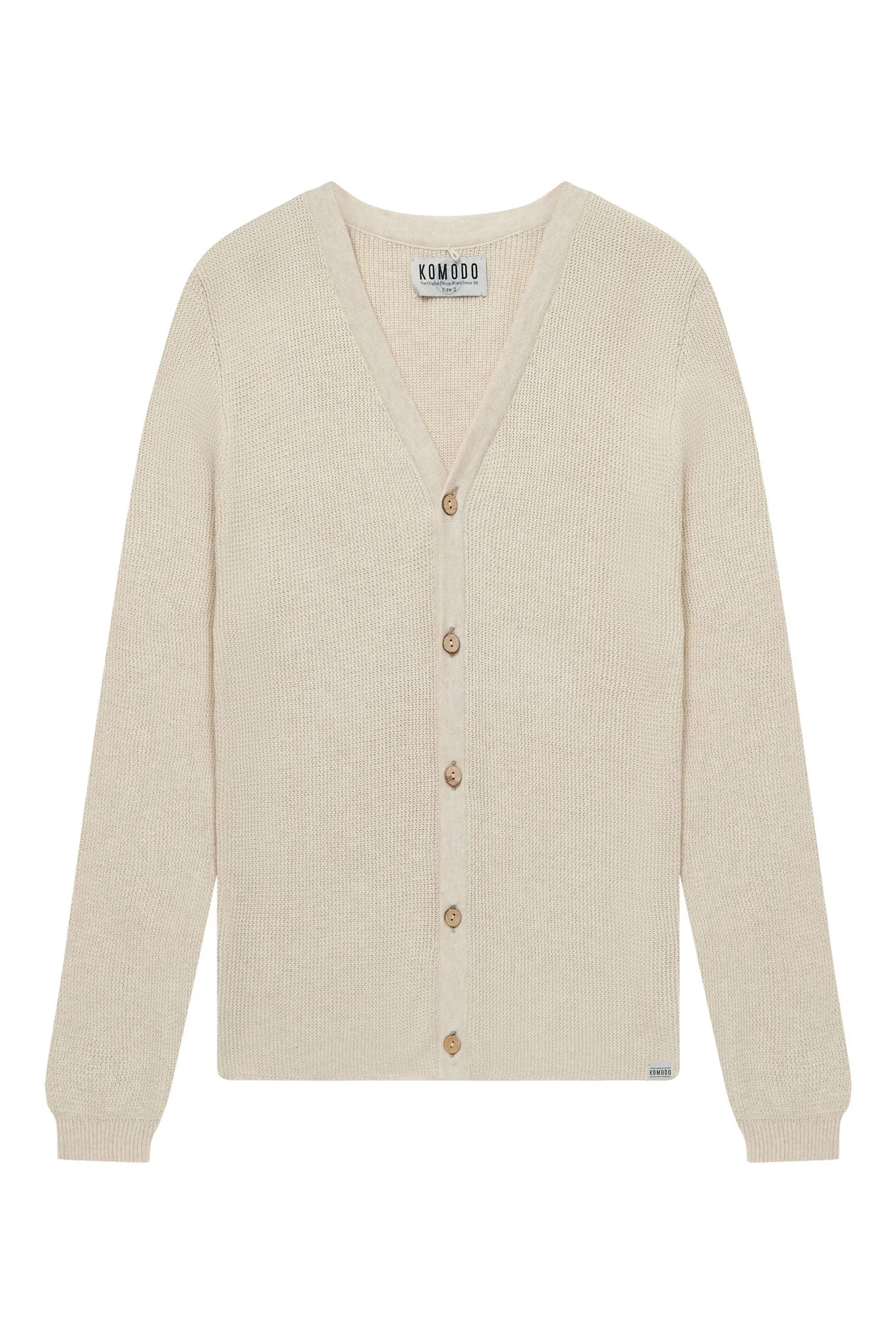 Lucas Cotton Cardigan Ivory Melange