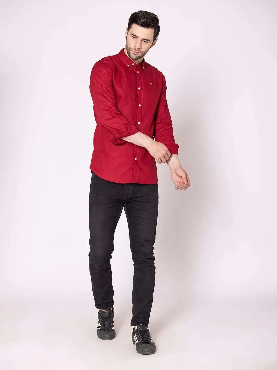 Maroon Button Down Shirt